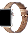 Carmen Rose Gold Skinny Leather Apple Watch® Band by Posh Tech