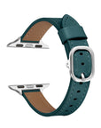 Carmen Skinny Leather Apple Watch® Strap Close-Up of Stitching and Closure
