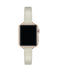 Cream Croc-Embossed Leather Apple Watch® Band by Posh Tech