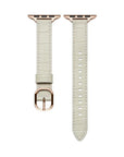 Cream Croc Leather Apple Watch® Band with Closure