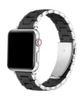 Orla Black Silicone and Stainless Steel Apple Watch® Band by Posh Tech