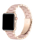 Orla Light Pink Silicone and Stainless Steel Apple Watch® Band by Posh Tech