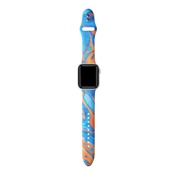 Abstract Printed Silicon With Pins for Apple Watch