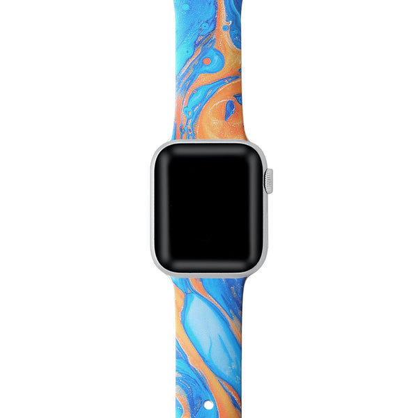 Abstract Printed Silicon With Pins for Apple Watch