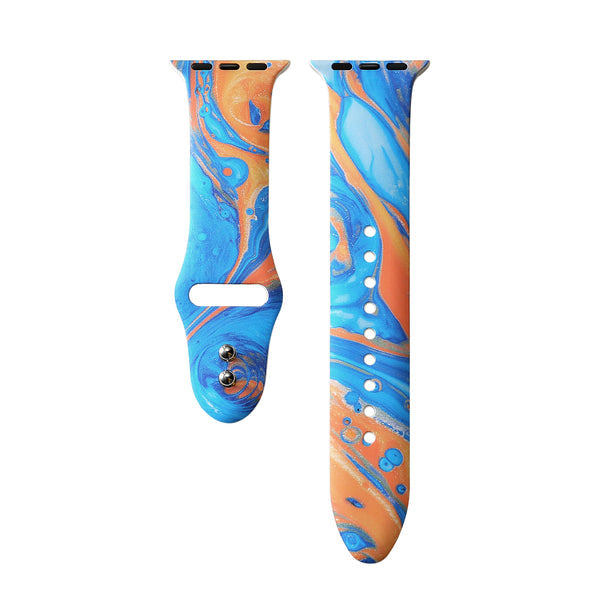 Abstract Printed Silicon With Pins for Apple Watch