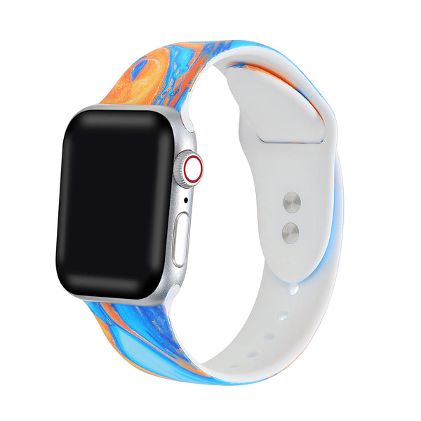Abstract Printed Silicon With Pins for Apple Watch