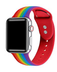 Rainbow Printed Silicone Band for Apple Watch