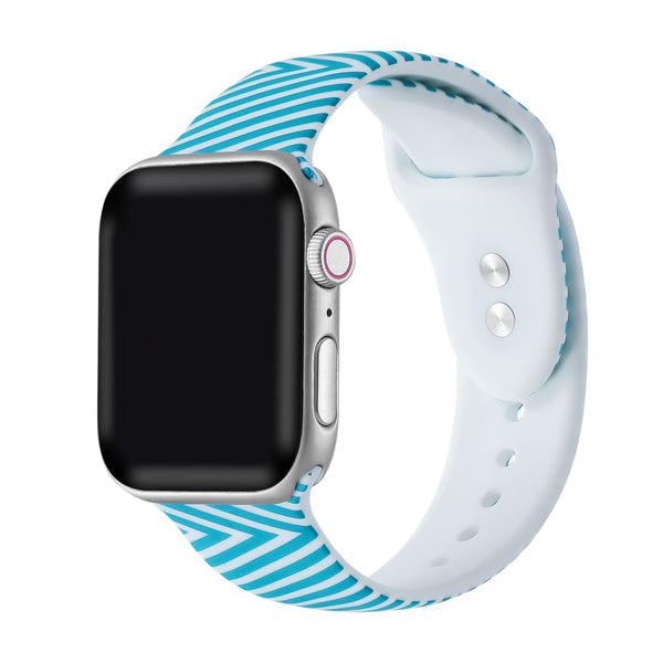 Geometric Printed Silicon Bands With Pins for Apple Watch
