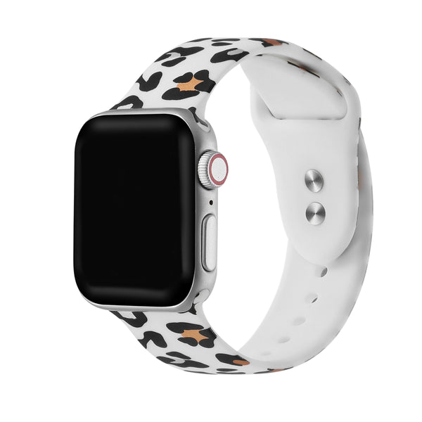Animal Print Silicone Band with Pins for Apple Watch