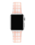 Blush Plaid Silicone Band for Apple Watch - FINAL SALE