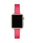 Hot Pink Skinny Leather Apple Watch® Band by Posh Tech