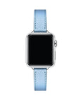 Ice Blue Skinny Leather Apple Watch® Band by Posh Tech