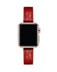 Cleo Skinny Croc Leather Band for Apple Watch® on Wrist by Posh Tech