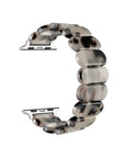 Reese Grey Tortoise Resin Apple Watch® Band Close-Up of Pattern and Color