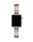Silver Tri-Tone Skinny Metal Apple Watch® Band by Posh Tech