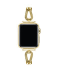 Gold Twist Apple Watch Band styled on wrist