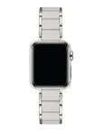 Wren silver stainless steel and grey silicone Apple Watch band