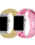 2-Pack Beaded + Cherry Silicone Bands for Smartwatch