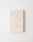 Cream slim magnetic power bank with USB-C charging port