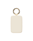 Ivory Keychain Power Bank with gold-tone key ring, front view on white background