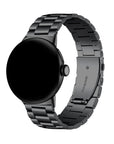Maxwell Black Stainless Steel Universal SmartWatch® Band by Posh Tech