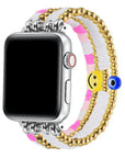 Bestie Beaded Band in Pink for Apple Watch® by Posh Tech