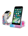 Dual 2 in 1 Charging Stand for Apple Watch and Smartphones - Printed Patterns