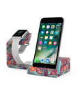 Dual 2 in 1 Charging Stand for Apple Watch and Smartphones - Printed Patterns