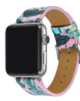 Palm Print Leather Band for Apple Watch - Pink - Final Sale
