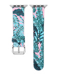 Palm Print Leather Band for Apple Watch - Pink - Final Sale
