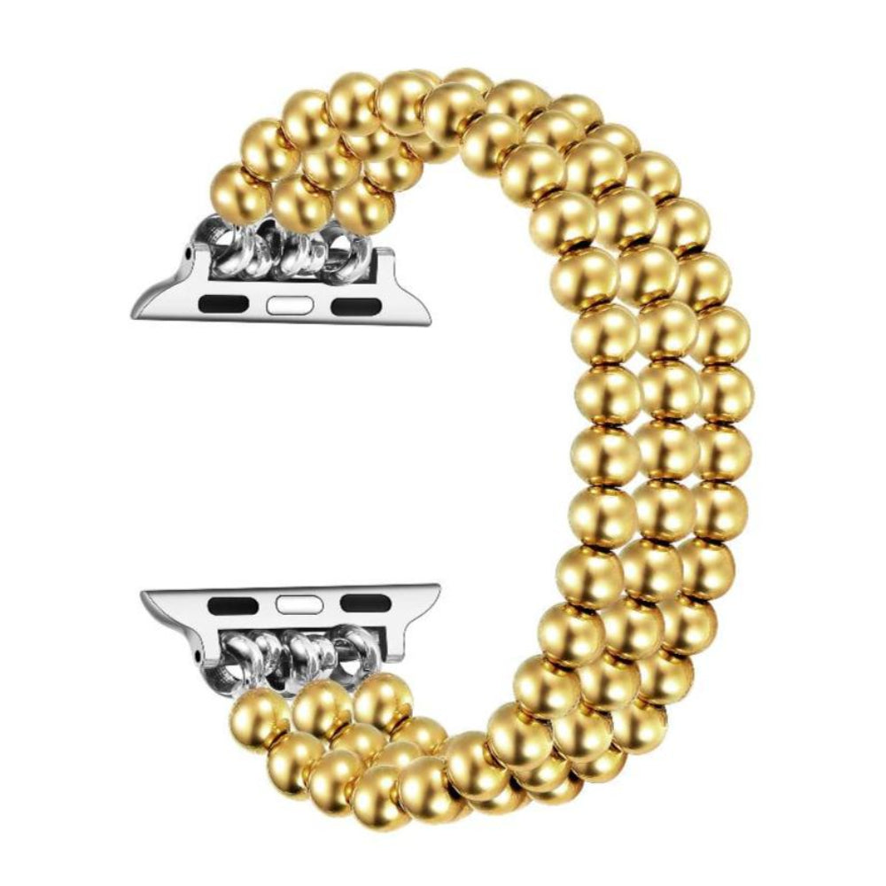 Nova Gold Stainless-Steel Bracelet Band for Apple Watch® Bead Detail Close-Up