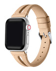 Sage Beige Genuine Leather Replacement Band for Apple Watch