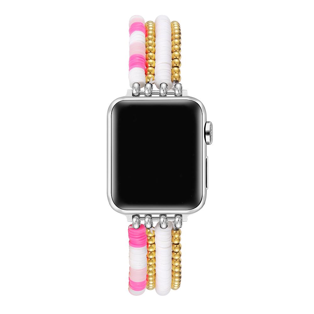 Posh Tech★パープルxビーズがおしゃれAPPLE WATCHブレスレット Bestie Beaded Band for Apple Watch - New 18k Gold Plated