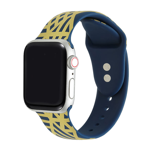 Geometric Printed Silicon Bands With Pins for Apple Watch