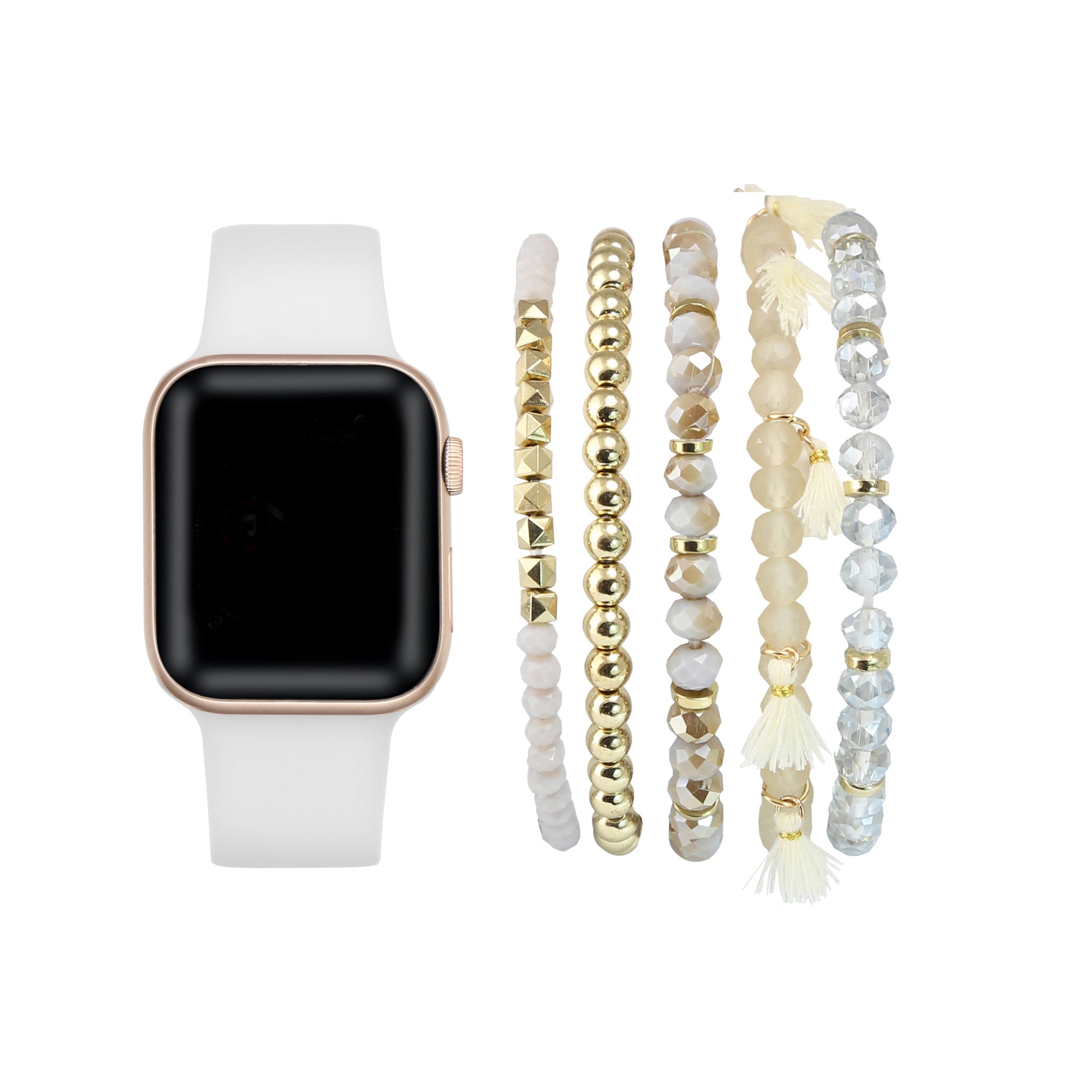 Silicone Band For Apple Watch  and Bracelet Bundle