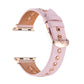 Morgan Light Pink Genuine Leather & Grommet Replacement Band for Apple Watch
