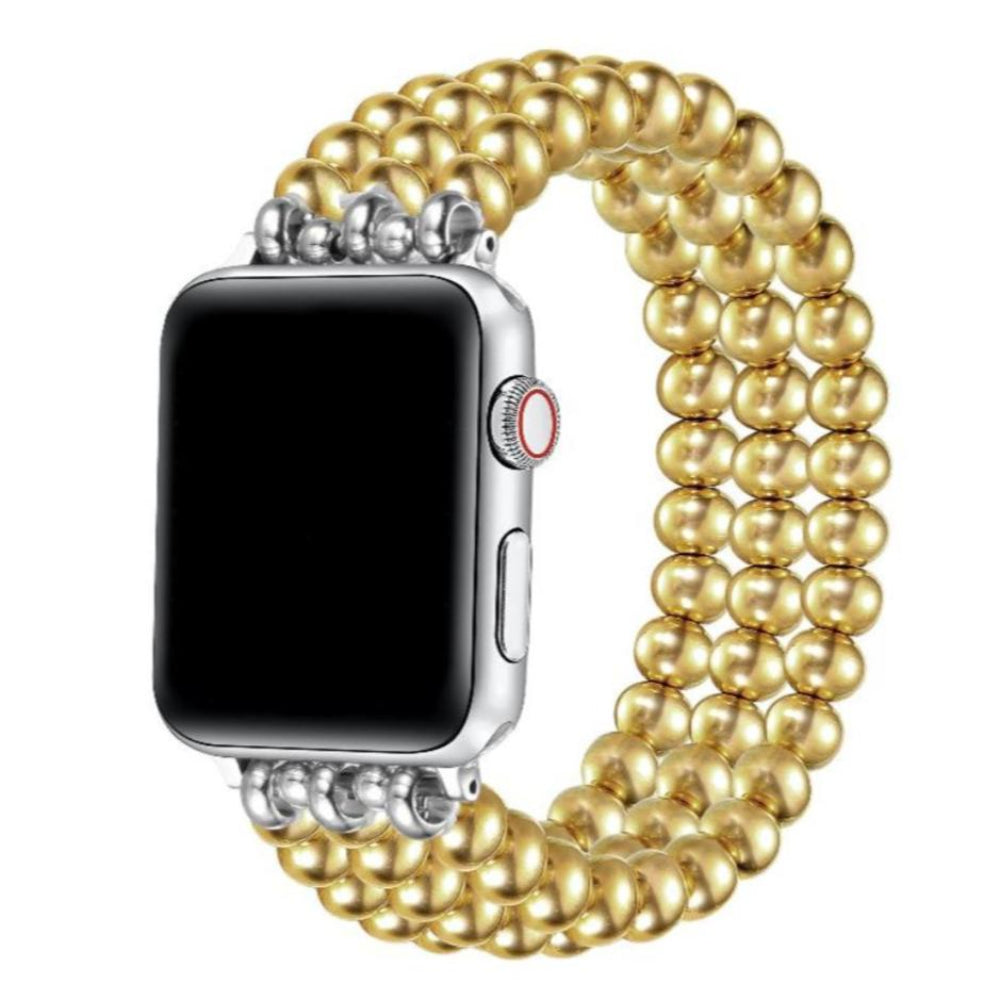 Nova Gold Stainless-Steel Bead Bracelet Band for Apple Watch®