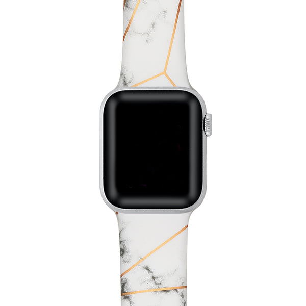 Geometric Printed Silicon Bands With Pins for Apple Watch