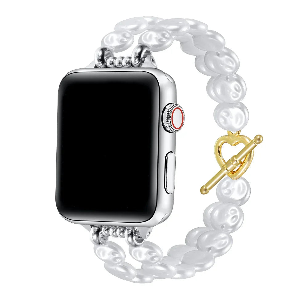 Eloise Faux Pearl Band for Apple Watch - FINAL SALE – Posh Tech display picture 3