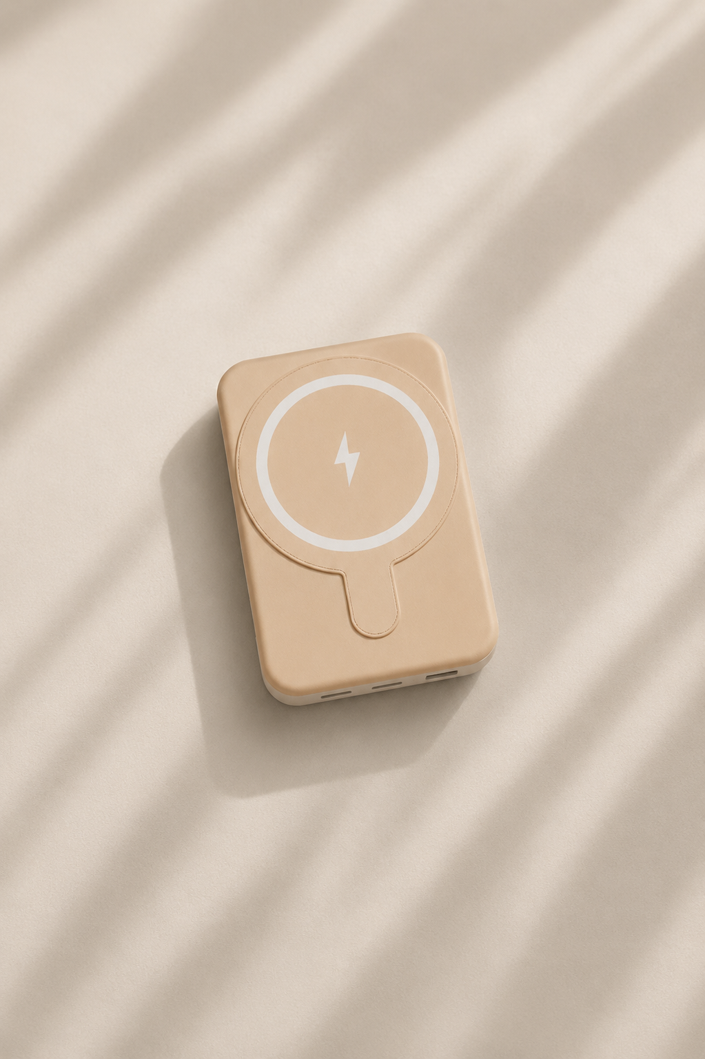 Baby pink ultra slim magnetic MagSafe power bank for iPhone
