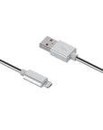 6 FT MFI Certified Lightning to USB Charge & Sync Stainless Steel Cable for iPhone, iPad, iPod
