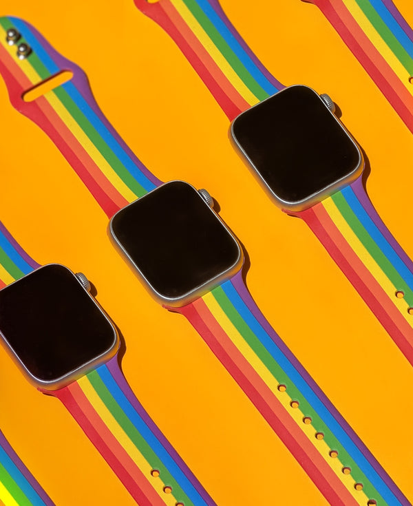 Rainbow Printed Silicone Band for Apple Watch