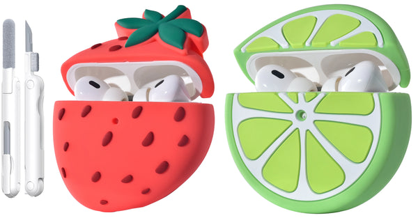 菜園重力破壊活動家【プロフ必読】 Apple AirPods Pro 第2 2-Pack Fruit Airpods Pro Case + Cleaning Tool Set – Posh Tech