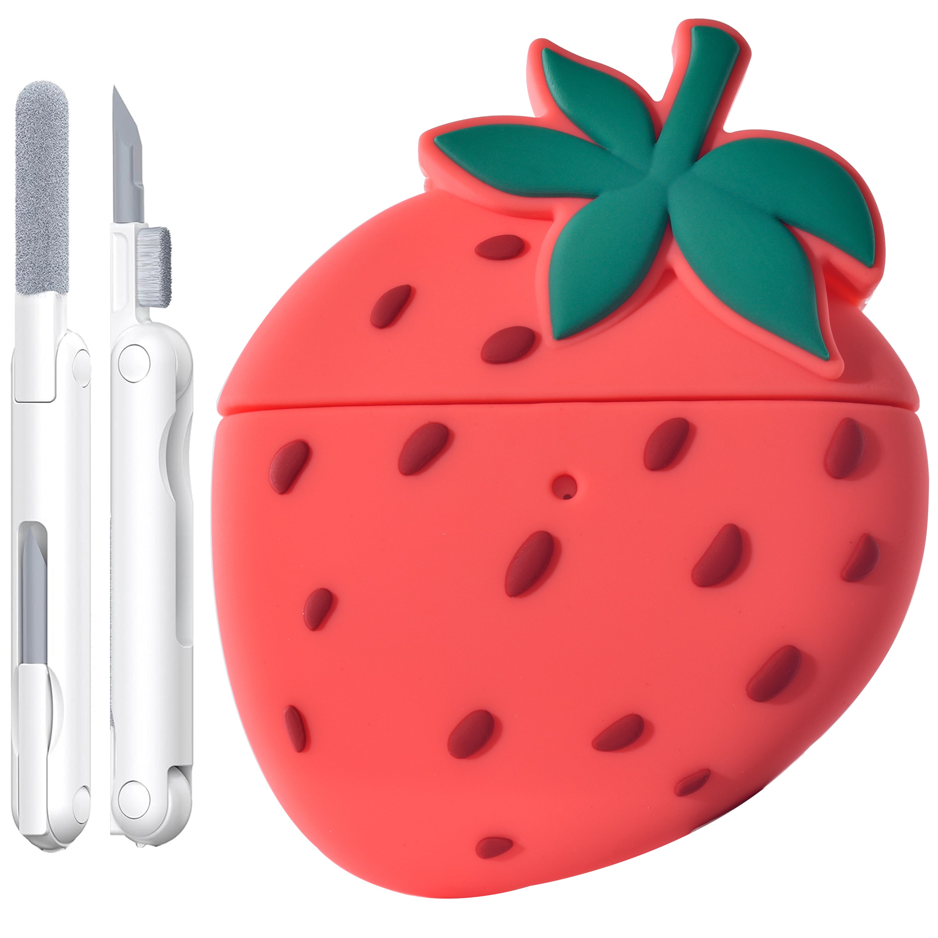 2-Pack Fruit AirPods® Pro Case + Cleaning Tool Set - Strawberry