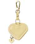 Heart Leather Bag Charm in Ivory for AirTag® by Posh Tech