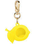 Lemon Silicone Bag Charm for AirTag® Back of Keychain with Tracker Insert by Posh Tech