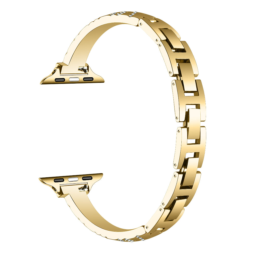 Eclipse Gold Metal Apple Watch® Band Close-Up of Polished Links