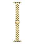 Emery Gold Stainless Steel Band for Apple Watch® Laid Flat Close Up