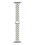 Emery Two-Tone Stainless Steel Band for Apple Watch® Laid Flat Close Up