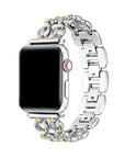 Joan Zinc Alloy Apple Watch Band in Silver/Gold - two-tone chain-link design